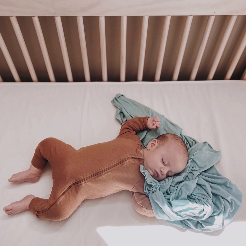PECAN | Blush Lotus Beckham Organic Baby Romper